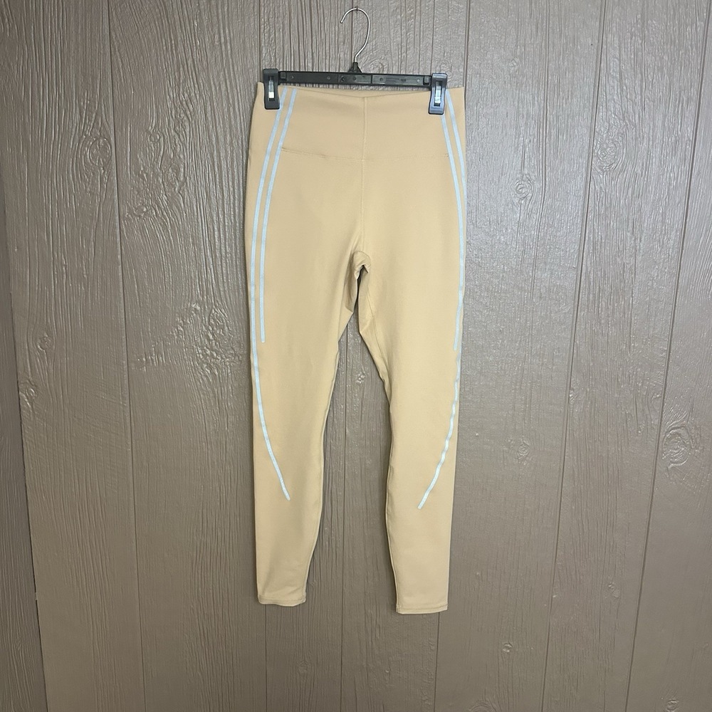 Fabletics Define‎ Powerhold Leggings Size L Quick Sand Gold Reflect Athleisure